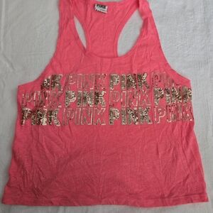 VS PINK Sequin Tank Top